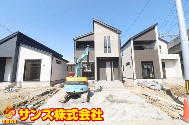 郡山市富久山町久保田字岡ノ城　　　4号棟　　　行健小学校、行健中学区の外観パース|南西側から見た外観CGパース♪