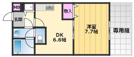 【間取り】 | フジパレス式内町3番館