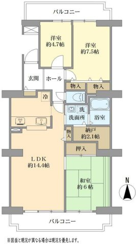 【間取り】 | シーアイハイツ町田Ｃ棟 | 3SLDKは、サービスルーム、3つの居室、リビングダイニングキッチンを備えた間取り。収納や趣味のスペースを確保しつつ、広々としたリビングで家族団らんを楽しめます。ファミリー層に非常に人気のある間取り。