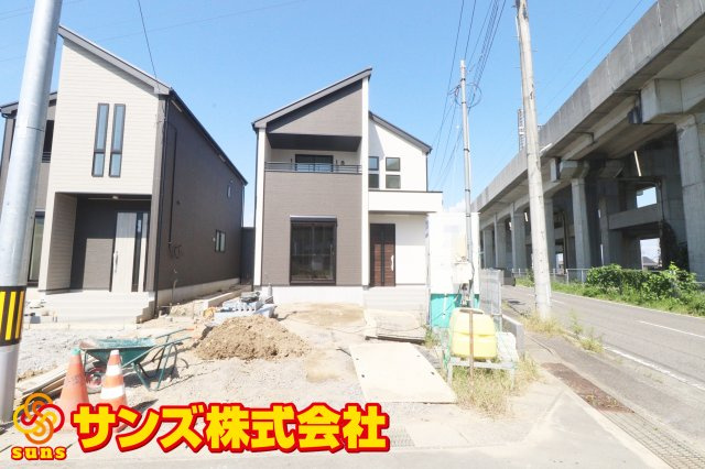 郡山市富久山町久保田字岡ノ城　　　5号棟　　　行健小学校、行健中学区の外観|南西側から見た区画全体外観CGパース♪