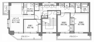 【間取り】 | コモダス千歳烏山 | 間取りです。