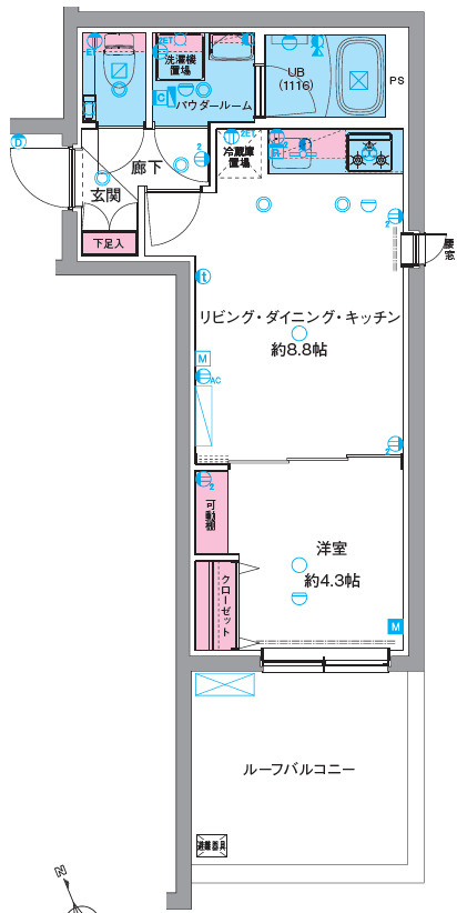 GENOVIA中野坂上の間取り