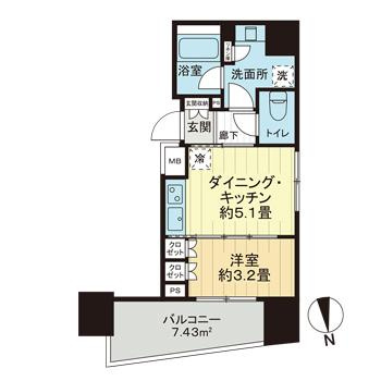 ライオンズミレス新中野の間取り