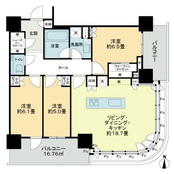 パークシティ中野　ザ　タワー　ブリーズの間取り