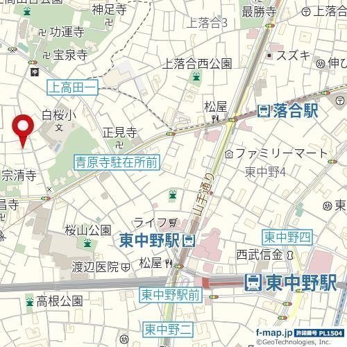 ＥＳ－Ｇｒａｎｄｅ東中野の地図