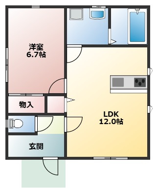 川西町1丁目邸　R棟の間取り