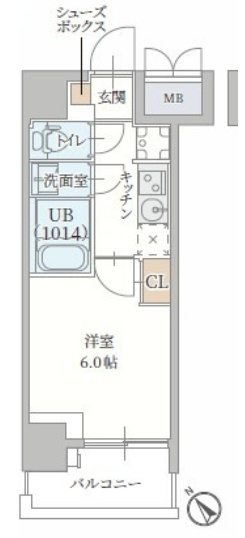 プランドール新北野の間取り