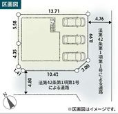 秦野市第3渋沢　新築一戸建て　1号棟の区画図|配置図