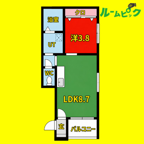 エルカーサ千種　名古屋市賃貸　仲介手数料無料の間取り