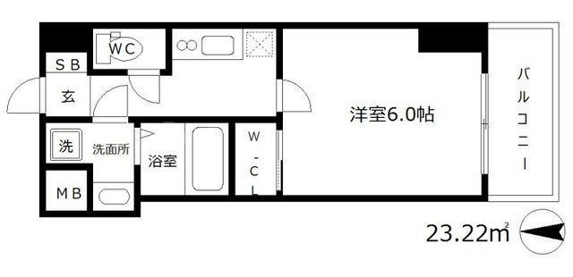W-STYLE難波の間取り|Ｗ－ＳＴＹＬＥ難波 間取り