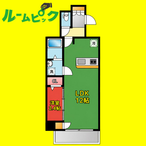S-RESIDENCE高岳bresa(ブレサ)　名古屋市賃貸　仲介手数料無料の間取り