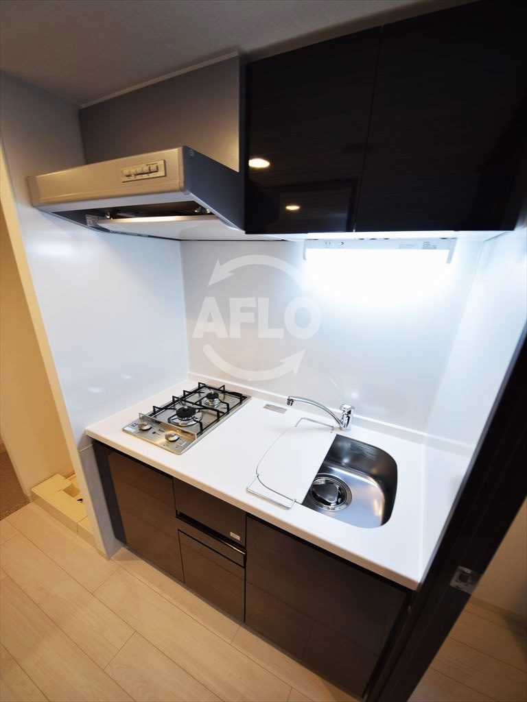 エステムコート難波Ⅳアトリのキッチン|エステムコート難波Ⅳアトリ　ガス2口コンロシステムキッチン