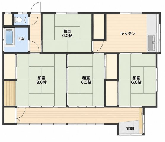 茂原市高師　中古戸建の間取り