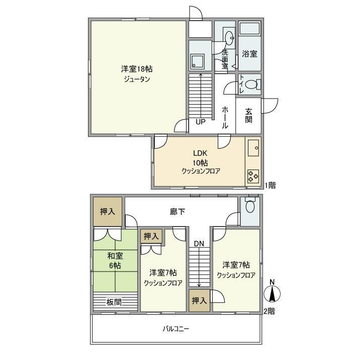 北大宮台戸建の間取り