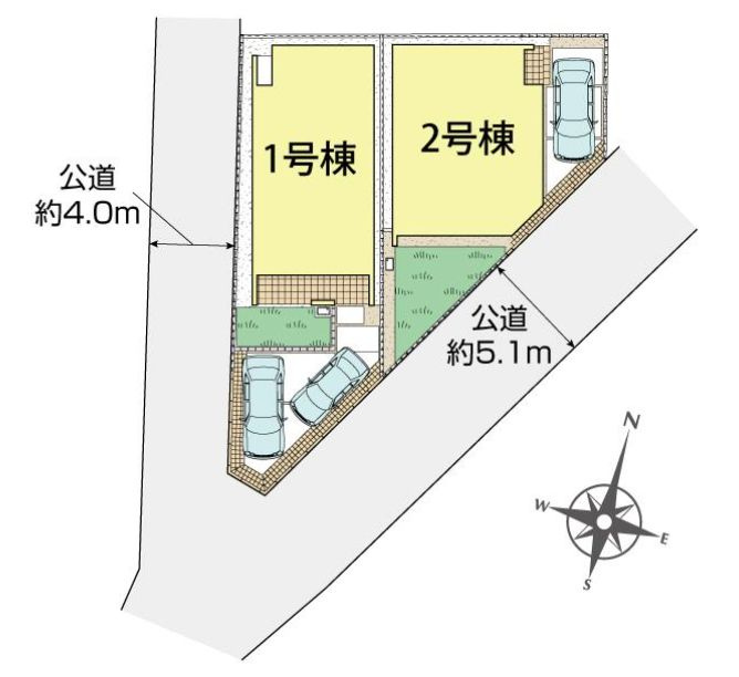 茅ヶ崎市室田3丁目新築戸建て　2号棟の区画図|区画図「茅ヶ崎市室田3丁目新築戸建て」