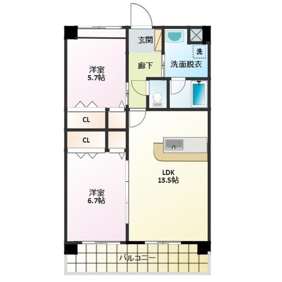 【間取り】 | グランコムサ寺崎