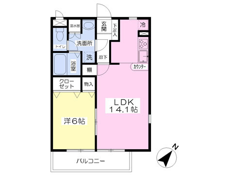 使いやすい間取り1ＬＤＫ