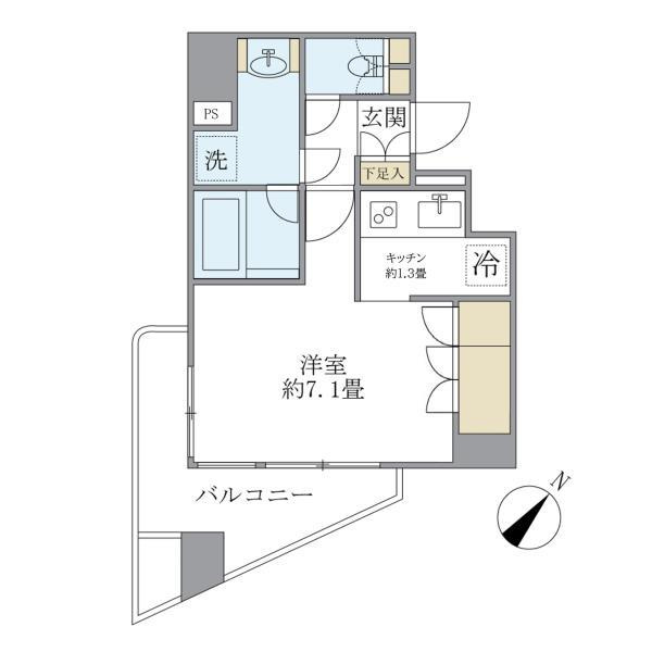ＫＤＸレジデンス日本橋箱崎の間取り