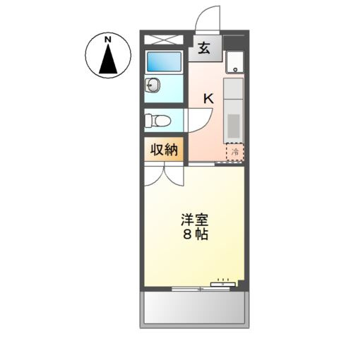 クィーンシティー吉川の間取り