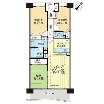 ライオンズマンション千葉グランドタワーの間取り