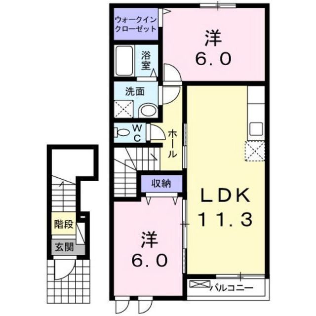 柳風荘の間取り