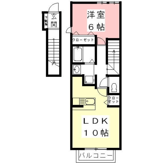 フローラ北館　Ｂの間取り
