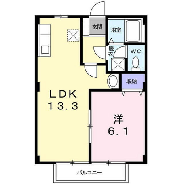 メゾン須賀Ⅰ，Ⅱ棟の間取り