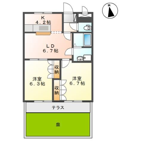 シャルム藤の間取り