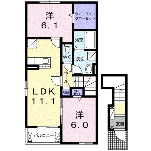 エステメゾンⅡの間取り