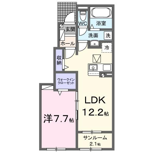 フォンテーヌ　Ｍの間取り