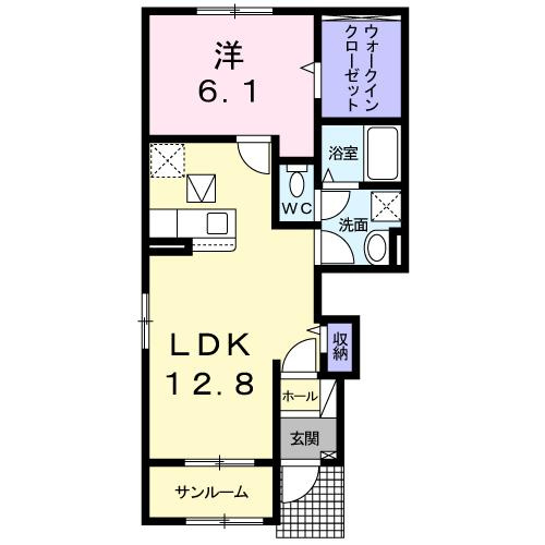 プラン　ソレイユの間取り