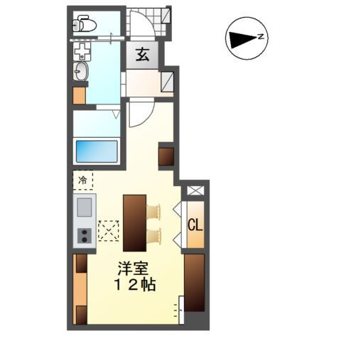 コーポ峯のハタの間取り
