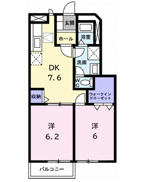 クレストール　イイダの間取り