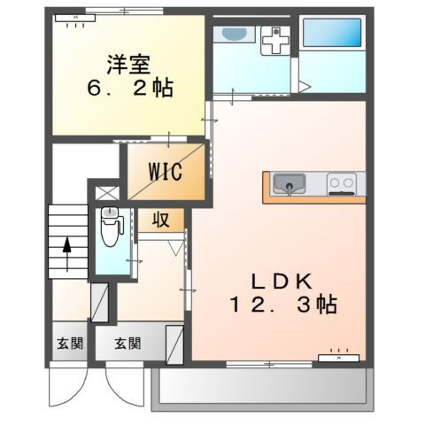 アレグラールN　Ⅱの間取り