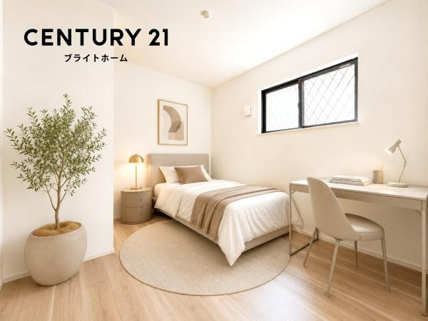横浜市西区元久保町の新築一戸建の洋室|落ち着きのある洋室です！
休日はこちらでおくつろぎ下さい♪
※家具等はCGでの参考レイアウトです。