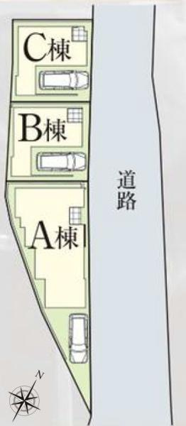 横浜市港南区日野中央２丁目の新築一戸建の区画図|限定3棟B棟の販売です！
お気軽にお問合せ下さい！