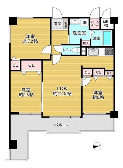 【間取り】 | ライオンズマンション東花園