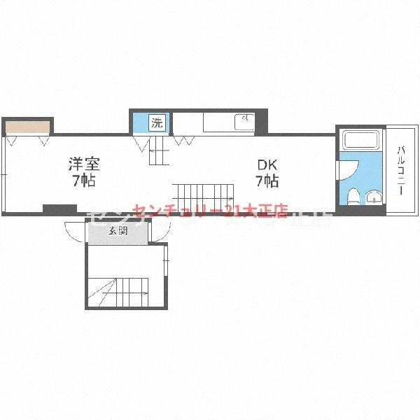 U residence 弁天町　(是空弁天)の間取り