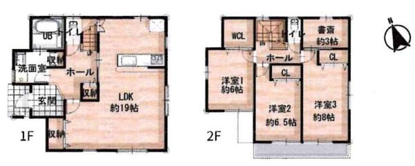 岡崎市土井町・中古戸建の間取り|間取り図です