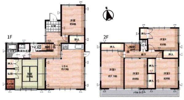 岡崎市美合町・中古戸建の間取り|間取り図です