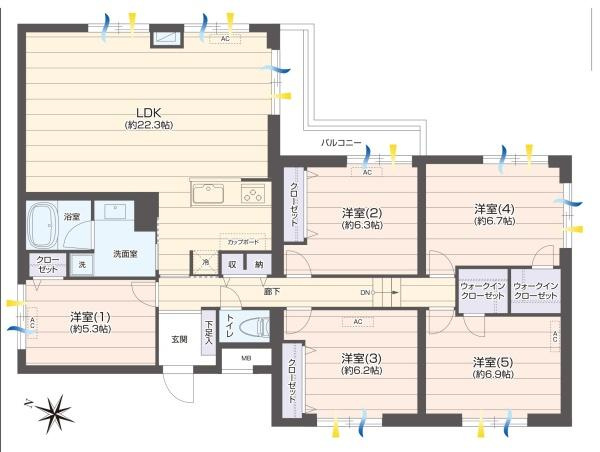トーア由比ガ浜マンションの間取り