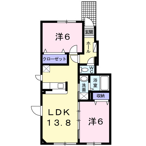 Ｖｉｌｌａ　佐藤　Ｄの間取り