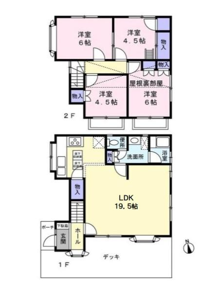 横浜市港南区日野南４丁目の中古一戸建の間取り