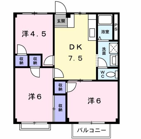 エルディムユーユー３の間取り