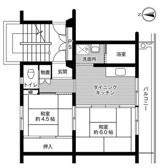 【間取り】 | ビレッジハウス和気2号棟