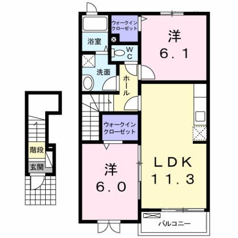 ルプティニＬの間取り