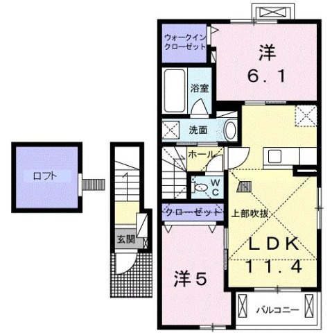 ル・ソレイユＡの間取り