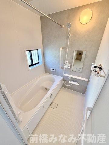 【新築平屋】前橋市朝倉町２丁目　限定１棟　ハートフルタウン　新築建売の浴室|お風呂で日々の疲れを落としましょう
