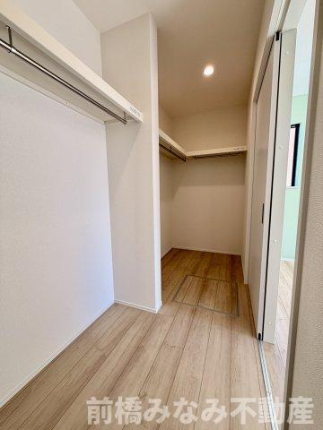 【新築平屋】前橋市朝倉町２丁目　限定１棟　ハートフルタウン　新築建売の収納|たっぷりとした収納スペースです
