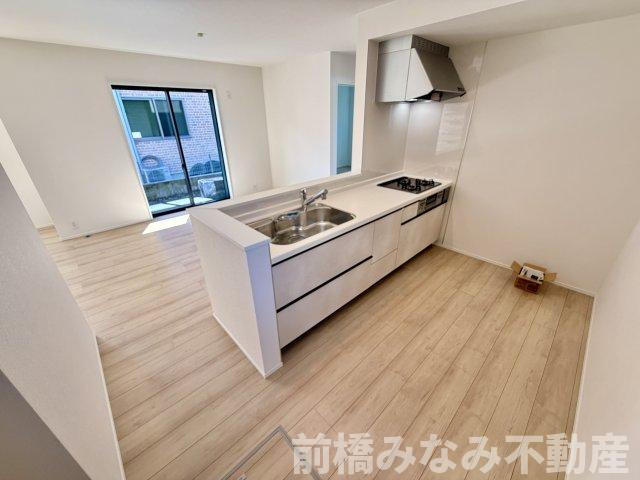 【新築平屋】前橋市朝倉町２丁目　限定１棟　ハートフルタウン　新築建売のキッチン|キッチンです